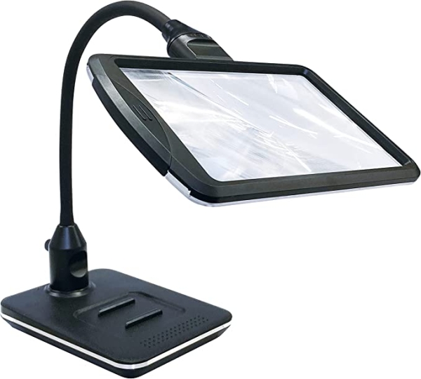 共栄プラスチック ルーペ スタンドライトルーペ LEDライト付き ブラック SR-75C-BLの通販は 7,560円