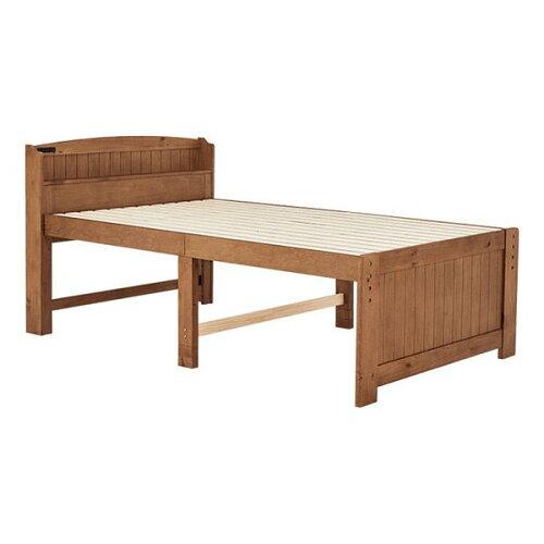 HAGIHARA 萩原 セミダブルミドルベッド MB-5916SD-LBR ※北海道、沖縄、離島配送不可