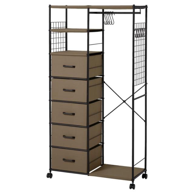 HAGIHARA 萩原 ハンガーラック KHR-3188BR ※北海道、沖縄、離島配送不可