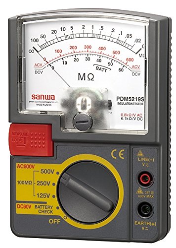 三和電気計器 SANWA アナログ絶縁抵抗計 500V/250V/125V  PDM5219Sの通販は
