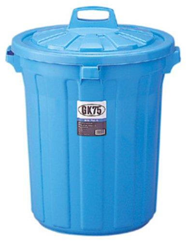 RISU リス リス『丈夫な丸型ゴミ容器』 GK容器丸75型 75L 本体 ブルー