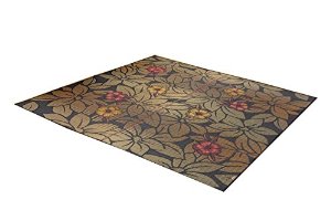 イケヒコ 純国産 袋織い草ラグカーペット 『なでしこ』 ブラック 約191×191cmの通販は 10,841円