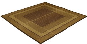 イケヒコ ラグ 国産  い草 ござ カーペット 『ランクス』 ワイン 江戸間2畳(約174×174cm)