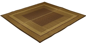 イケヒコ ラグ 国産  い草 ござ カーペット 『DXランクス』 ワイン 江戸間4.5畳(約261×261cm)の通販は