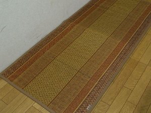 イケヒコ 純国産 い草の廊下敷き 『DXランクス総色』 ベージュ 約80×440cm(裏:不織布)