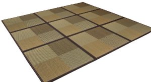 イケヒコ 置き畳 ユニット畳 『ニール』 ブラウン 82×82×1.7cm(12枚1セット) 軽量タイプ