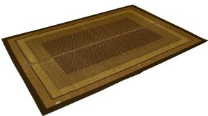 イケヒコ ラグ 国産 い草 ござ カーペット 『DXランクス』 ワイン 約191×300cm (裏:不織布)