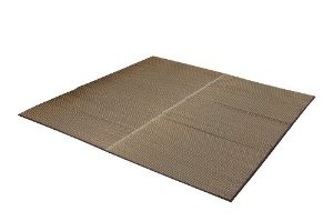 イケヒコ・コーポレーション 純国産 い草ラグカーペット 『Fソリッド』 ダークブラウン 約191×191cm(裏:ウレタン)の通販は