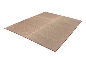 イケヒコ 純国産 い草ラグカーペット 『Fソリッド』 ライトブラウン 約191×250cm(裏:ウレタン)