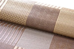 イケヒコ 純国産 い草花ござカーペット 『京刺子』 ブラウン 江戸間8畳(約348×352cm)