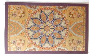 イケヒコ 純国産 袋七重織い草マット 『万華鏡』 約95×150cm(裏:不織布)