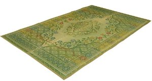 イケヒコ 純国産 い草花ござカーペット 『アシック』 グリーン 江戸間3畳(約174×261cm)