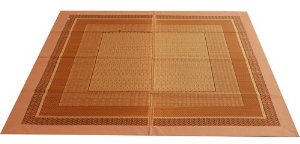 イケヒコ ラグ 国産 い草 ござ カーペット 『DXランクス』 ベージュ 約191×191cm (裏:不織布)