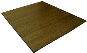イケヒコ 竹カーペット 無地 糸なしタイプ 『ユニバース』 ダークブラウン 180×220cm