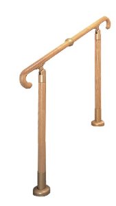 SHIROKUMA シロクマ 玄関用手すり 750mmライトオーク GK-102