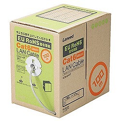 ELECOM エレコム ELECOM LANケーブル CAT6 RoHS指令準拠 100m(リール巻)ライトグレー LD-CT6 LG100 RS 5394643
