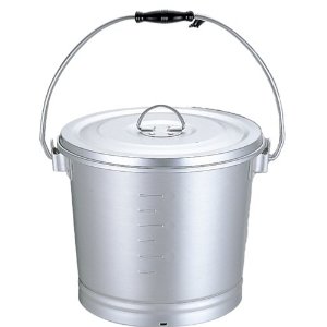 エムテートリマツ アルミ一重汁食缶 10L(にぎり1ヶ付)  012034001 1個