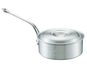 中尾アルミ製作所 アルミ キング 浅型 片手鍋(目盛付)24cm 94300 1個