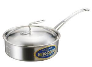 中尾アルミ製作所 ニューキングデンジ 浅型片手鍋(目盛付)24cm 4328900 1個の通販は 15,099円