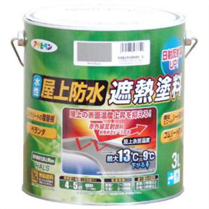 アサヒペン 水性屋上防水遮熱塗料3L ライトグレー   437600 10,426円