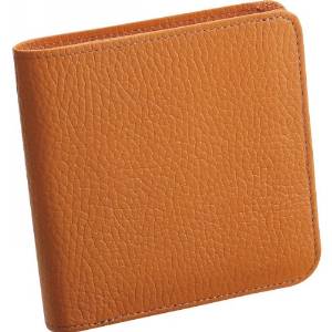 オフィススリーワークス 良品工房 日本製牛革手作り二つ折財布 キャメル  B0110-204CA