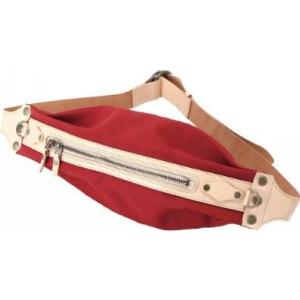 ギフテック 帆布×ヌメ革 ボディバッグ レッド  OJ-1501RD
