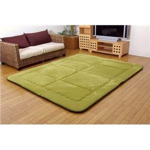 イケヒコ 国産固綿40mm使用 フランネル生地 ふっくら敷 『スムースF敷』 グリーン 190×240cmの通販は 18,728円