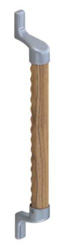 SHIROKUMA シロクマ BR-597 スリムディンプル手摺400ミリシルバー・ライトオーク