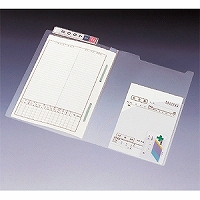 画材まとめ リヒトMED. カルテフォルダーA4見開き(200枚入) (HK1732U-ミ