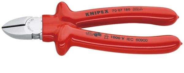 クニペックス KNIPEX 7007-180 絶縁斜ニッパー 1000V 7007-180
