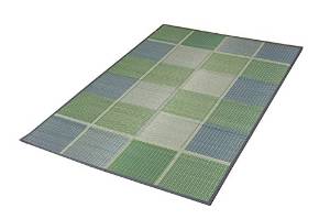 イケヒコ 純国産 い草花ござ 『FUBUKI』 グリーン 江戸間3畳(約174×261cm)