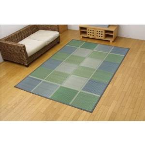 イケヒコ 純国産 い草花ござ 『FUBUKI』 グリーン (約261×352cm)  4112206