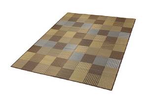 イケヒコ 純国産 袋織 い草ラグカーペット 『DX京刺子』 ブラウン 約191×250cm(裏:不織布)の通販は 19,285円