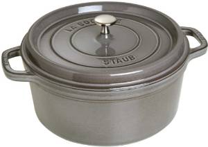 STAUB ストウブ ストウブ ピコ・ココット ラウンド22cmグレー40509-307【RST4737】