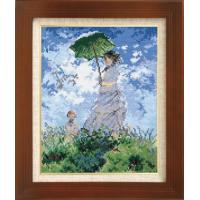 オリムパス製絲 ししゅうキット 7215(オフホワイト) アートギャラリー 「日傘をさす女」モネ作 (4491g)