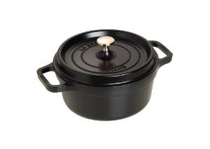 ストウブ Staub 40509-305 ピコ・ココット ラウンド 22cm ブラック[ホーロー鍋 調理器具 鋳物 両手鍋 IH対応 お鍋 琺瑯 ホーロー 保温][送料無料] ストウブ STAUB ピコ・ココット ラウンド22cmブラック40509-305