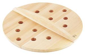 雅漆工芸 SA厚手サワラ穴明木蓋42cm【AKB08042】