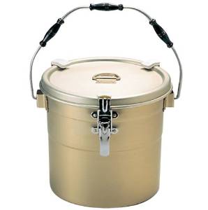 オオイ金属 アルマイト 丸型二重クリップ付食缶238-A (10l)【ASY15238】