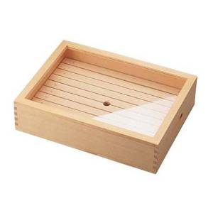 ヤマコー 木製 ネタ箱 目皿・アクリル蓋付大【ANT1101】の通販は 23,565円