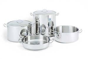 ステンレス寸胴鍋 パデルノ (蓋無)1001-50cm 電磁 PADERNO/送料無料 PADERNO(パデルノ) ステンレス 片手浅型鍋 (蓋無) 32cm 1008-32