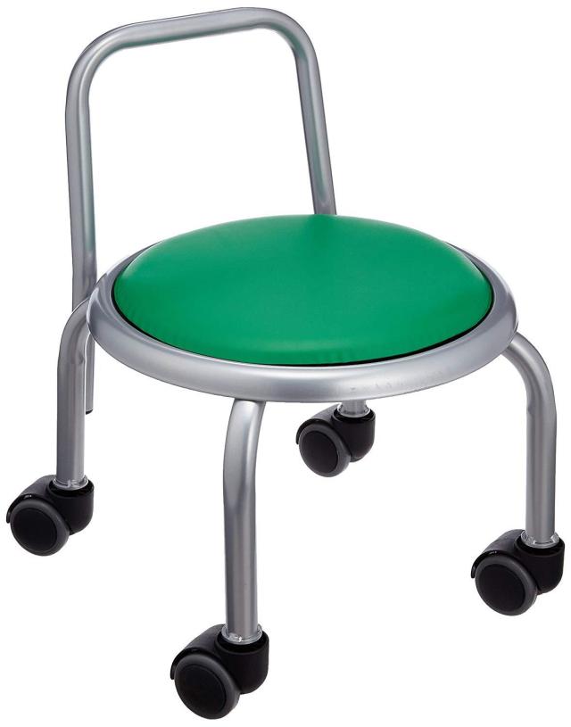 ルネセイコウ ローキャスターチェア ボン LCC-255A  レッド/シルバー