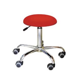 ルネセイコウ ブランチクッションスツール BRC-4659  レッド/クロームメッキ