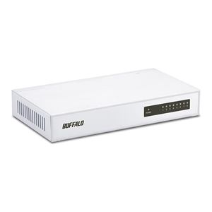 BUFFALO バッファロー 10/100Mbps対応 金属筺体 電源内蔵 8ポート ホワイト スイッチングハブ LSW4-TX-8NS/WH