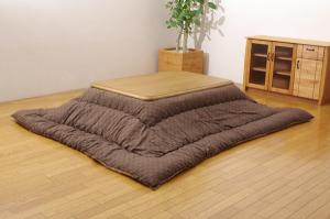 イケヒコ インド綿 こたつ厚掛け布団単品 『クレタ』 ブラウン 約205×285cm