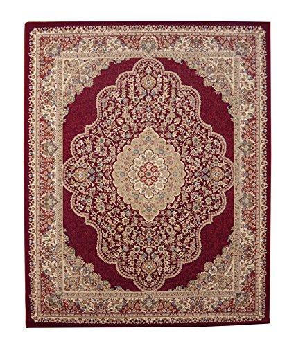 イケヒコ トルコ製 ウィルトン織り カーペット 『ベルミラ RUG』 ワイン 約80×140cm