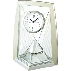 セイコーウオッチ SEIKO CLOCK (セイコークロック) 置き時計 アナログ 回転飾り 薄金色パール BY423S