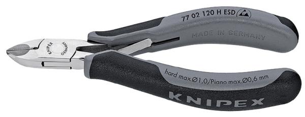 クニペックス KNIPEX 7702-120HESD 超硬刃エレクトロニクスニッパー 7702-120HESD