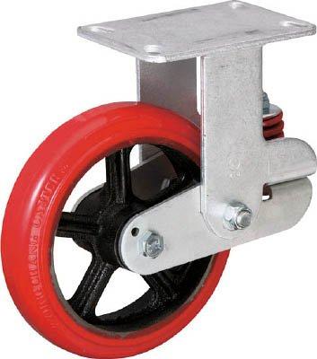 イノアック車輪 イノアック バネ付き牽引車輪(ウレタン車輪タイプ 固定金具付 Φ200) KTU200WKRSの通販は 21,841円