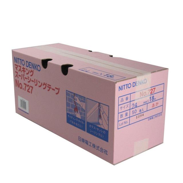 日東電工 5巻入り 日東 スーパーシーリングテープ No.727 24mmX18m NO72724
