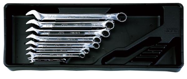 京都機械工具 TMS208B コンビネーションレンチセット (8本組・インチ) TMS208B